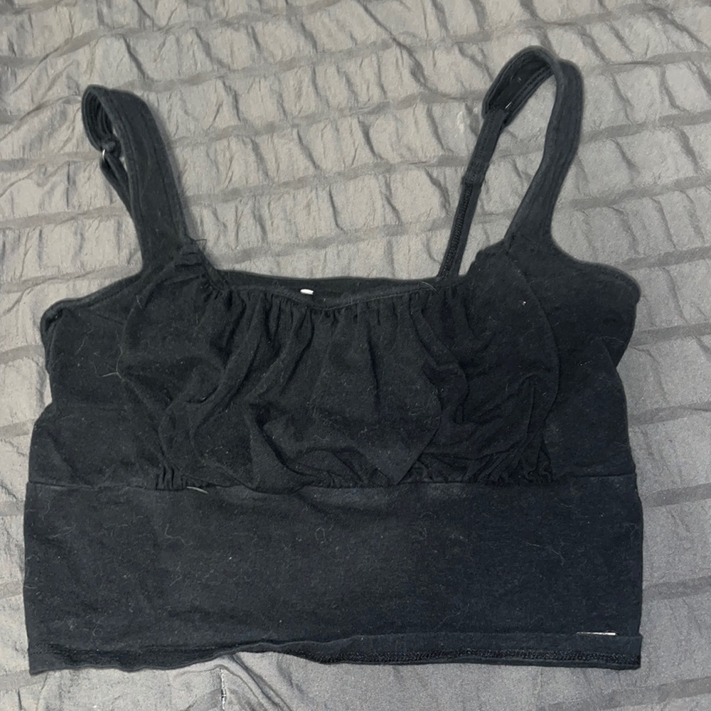 ruffled tank top